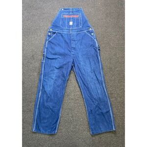 Vintage Pointer Brand Overalls Blue Mens 40x30 Denim Bibs Workwear No Straps USA